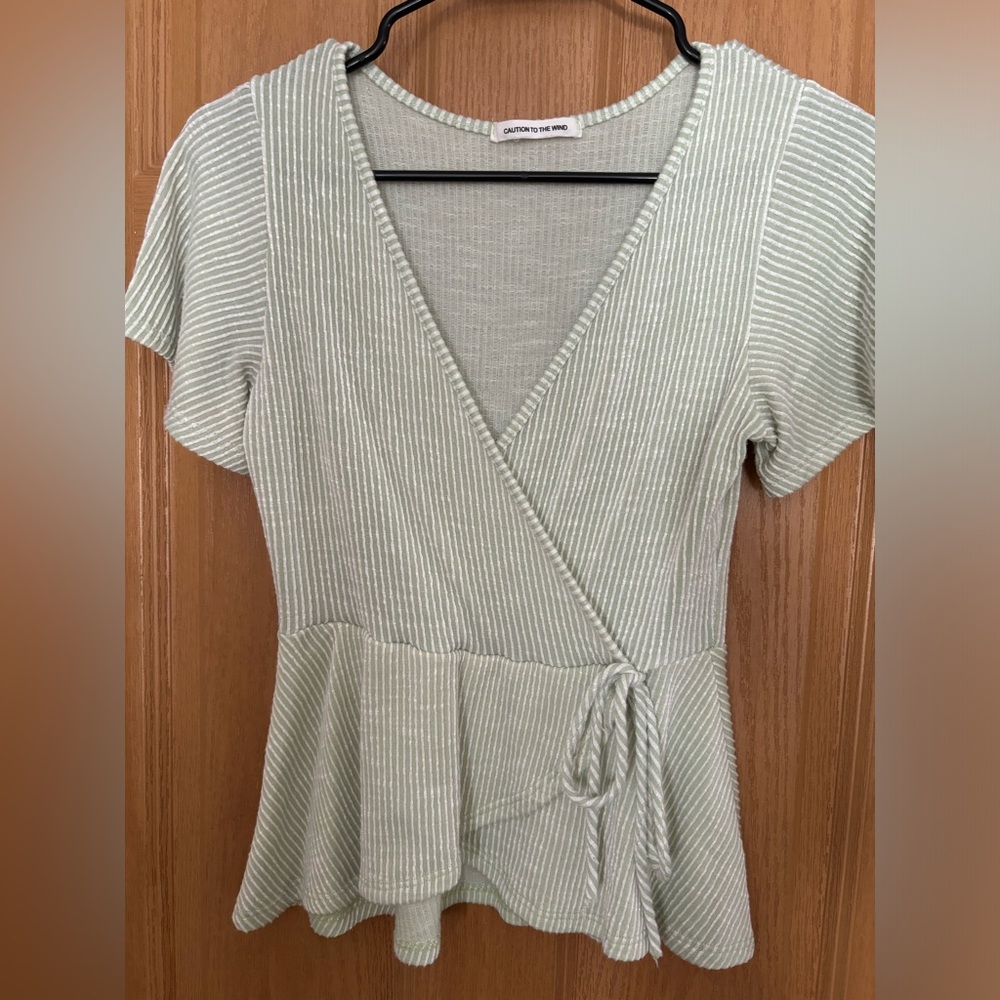 Sage and White Top